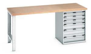940mm High Benches Bott Bench 2000x900x940mm high 6 Drawer Cabinet with MPX Top